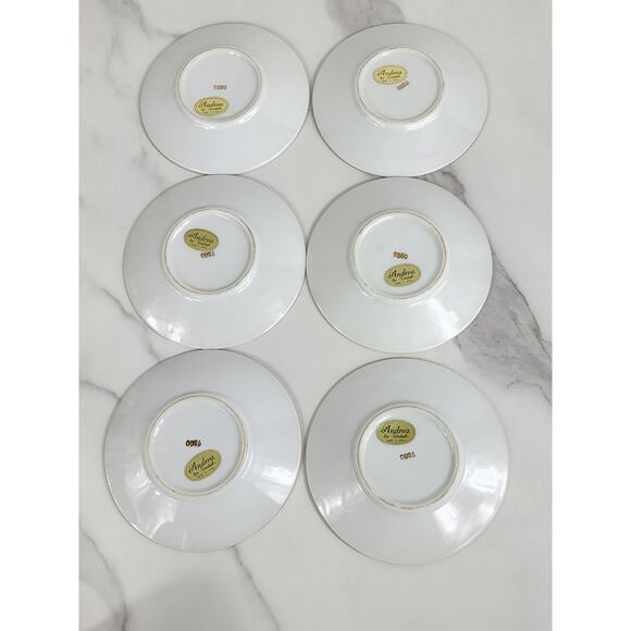 Andrea by Sadek Teacup & Saucers Fruit Design Porcelain Gold Trim Japan x11 Vtg - Picture 12 of 15